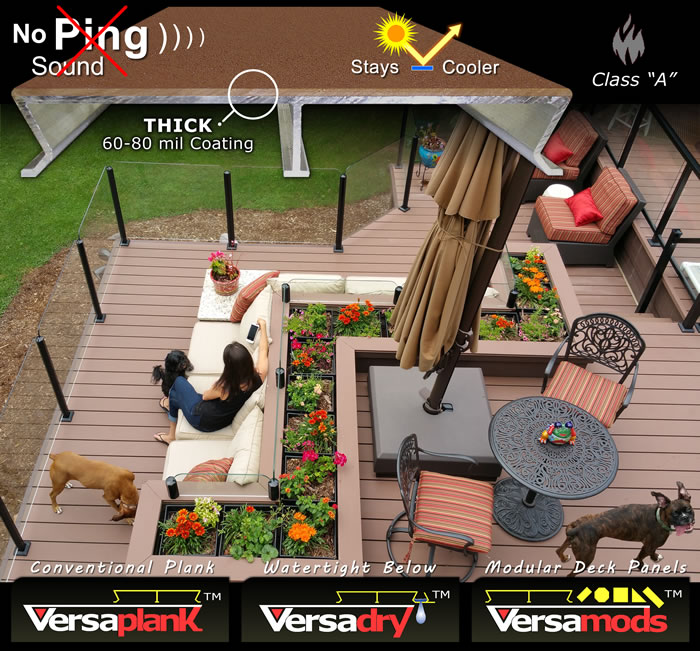 Aluminum Decking and Railing by Versadeck High performance aluminum decks